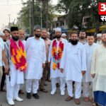 चेयरमैन प्रत्याशी सालिक कातिब के छोटे भाई नसीर हज यात्रा कर लौटे घर, हुआ भव्य स्वागत